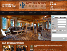 Tablet Screenshot of newdimensionhardwood.com